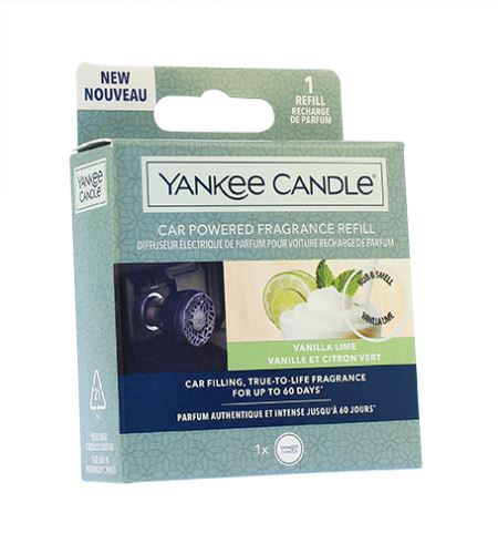 Yankee Candle Vanilla Lime vonný difuzér do auta náhradní náplň