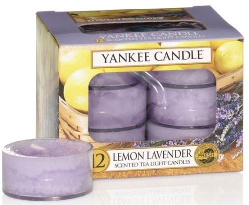Yankee Candle Lemon Lavender čajová svíčka 12 x 9,8 g
