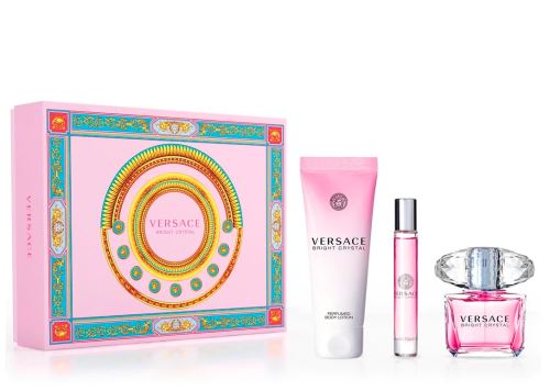 Versace Bright Crystal dárková sada pro ženy toaletní voda 90 ml + tělové mléko 150 ml + toaletní voda 10 ml