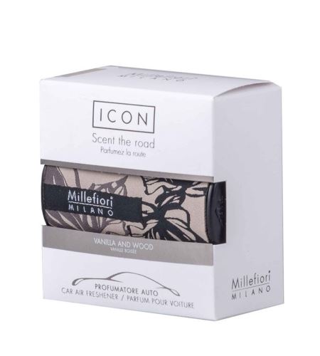 Millefiori Icon Textil Floral Vanilla and Wood vůně do auta