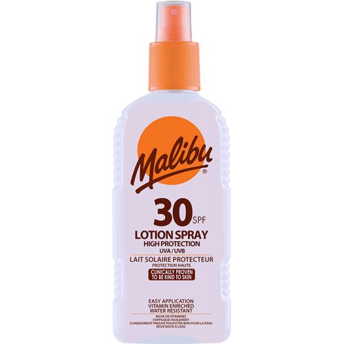 Malibu Lotion Spray voděodolný sprej na opalování SPF 30 200 ml