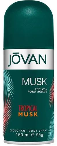 Jovan Tropical Musk deodorant spray for men 150 ml