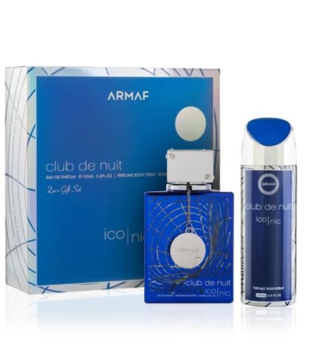 Armaf Club De Nuit Blue Iconic dárková sada pro muže parfémovaná voda 105 ml + tělový sprej 200 ml