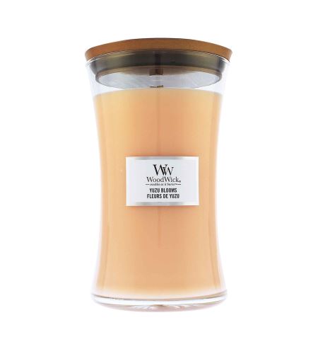 WoodWick Yuzu Blooms vonná svíčka s dřevěným knotem 609 g