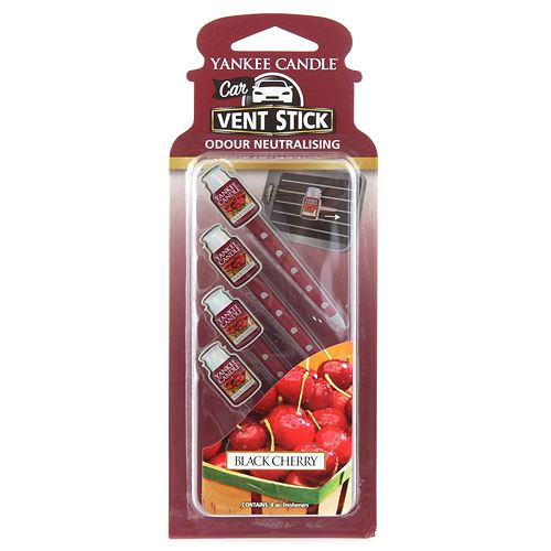 Yankee Candle Car Vent Sticks Black Cherry scented pegs 4 ks