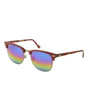 RayBan RB3016F Clubmaster 1222/C2 duhová unisex sluneční brýle 55x19x145 mm