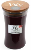 WoodWick Large Hourglass Black Plum Cognac 609,5g