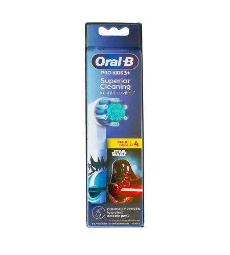 Oral-B Pro Kids 3+ Star Wars náhradní hlavice na elektrický kartáček pro děti 4 ks