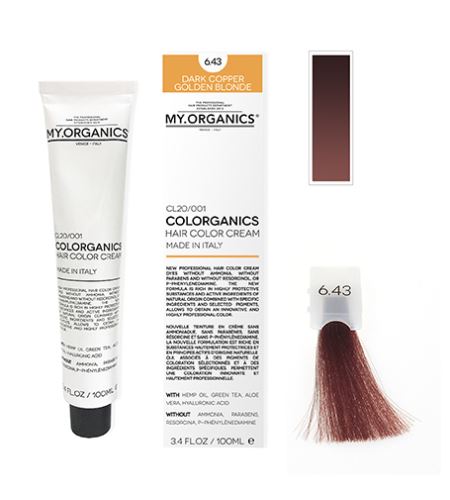 MY.ORGANICS Colorganics barva 100 ml 6.43 Dark Copper Golden Blonde