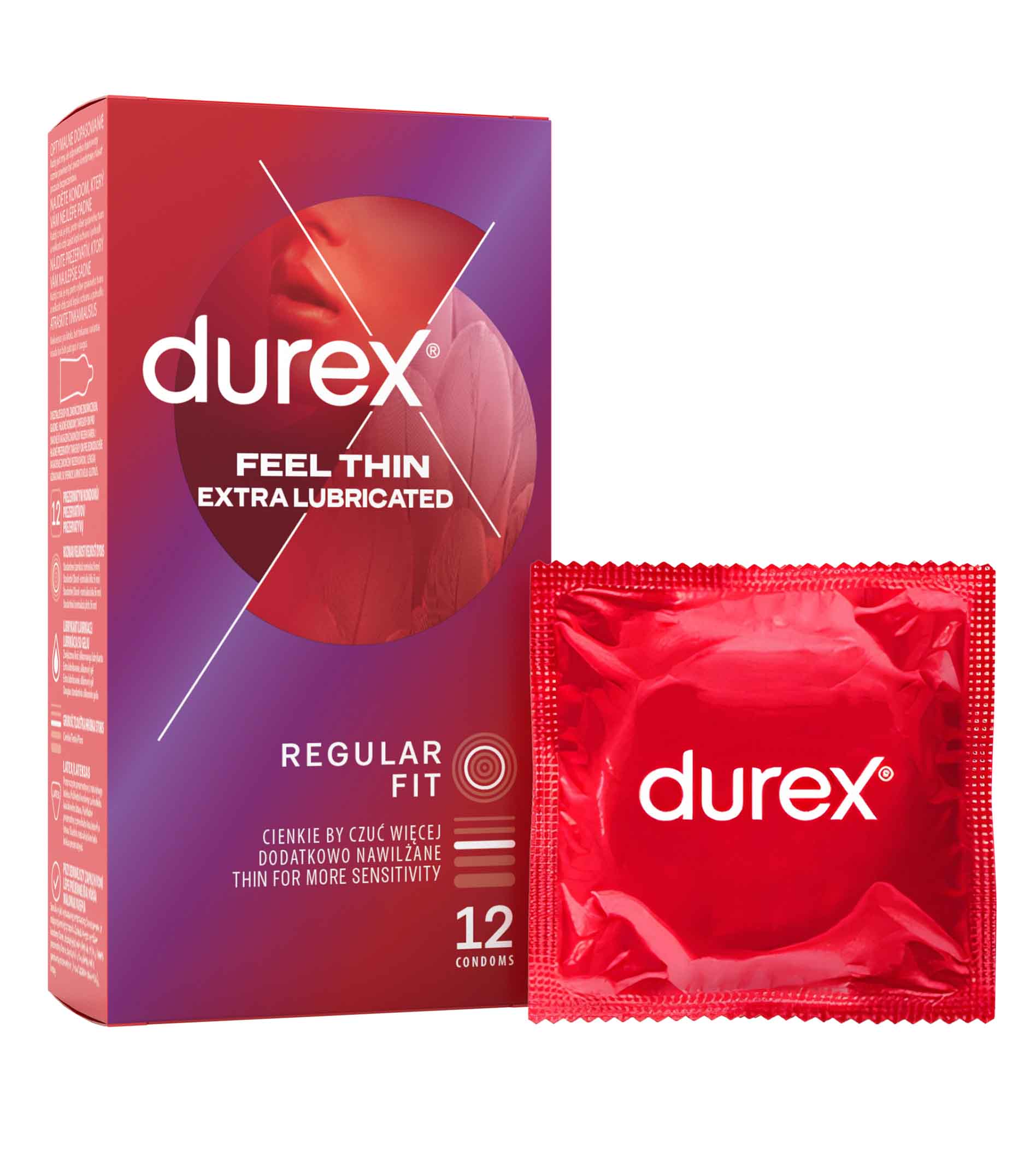 Durex Feel Thin Extra Lubricated prezervatīvi