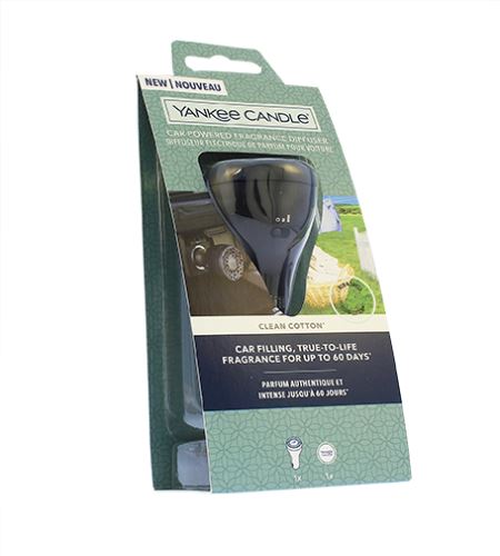 Yankee Candle Clean Cotton vonný difuzér do auta základní jednotka