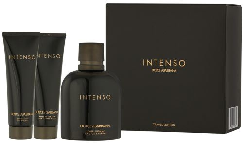 Dolce & Gabbana Pour Homme Intenso dárková sada pro muže parfémovaná voda 125 ml + balzám po holení 50 ml + sprchový gel 50 ml