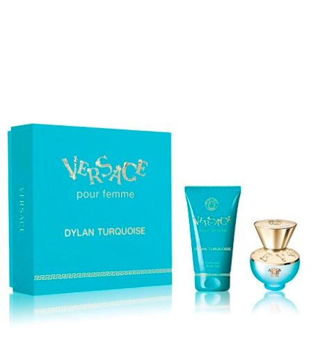 Versace Dylan Turquoise dárková sada pro ženy toaletní voda 30 ml + tělový gel 50 ml