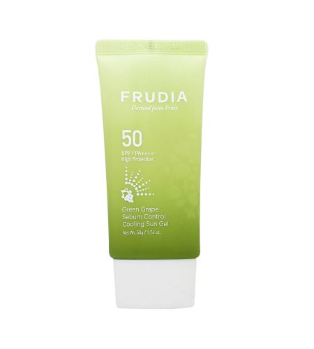 Frudia Green Grape Sebum Control Cooling Sun Gel hydratační gel na opalování pro mastnou a smíšenou pleť SPF 50+ 50 g