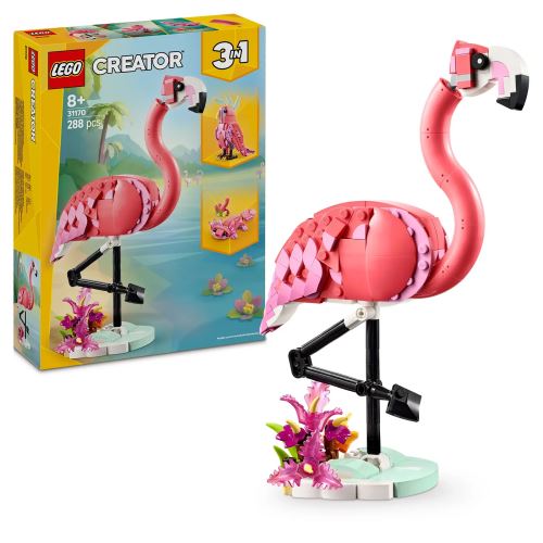 LEGO® Creator 3 v 1 31170 Divoká zvířata: Růžový plameňák