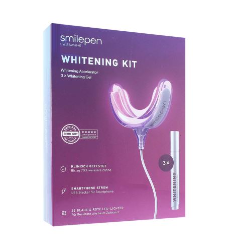 Smilepen Whitening Kit sada pro bělení zubů s LED akcelerátorem