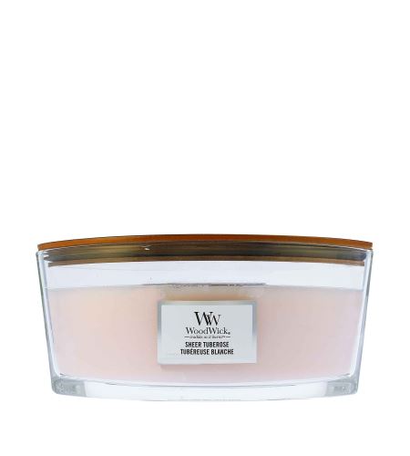 WoodWick Sheer Tuberose vonná svíčka s dřevěným knotem 453,6 g