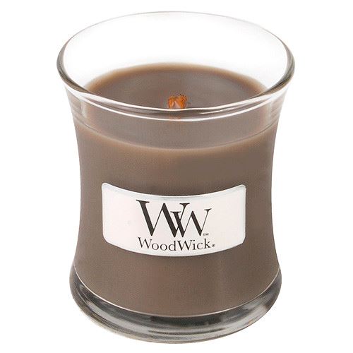 WoodWick Sand & Driftwood vonná svíčka s dřevěným knotem 85 g