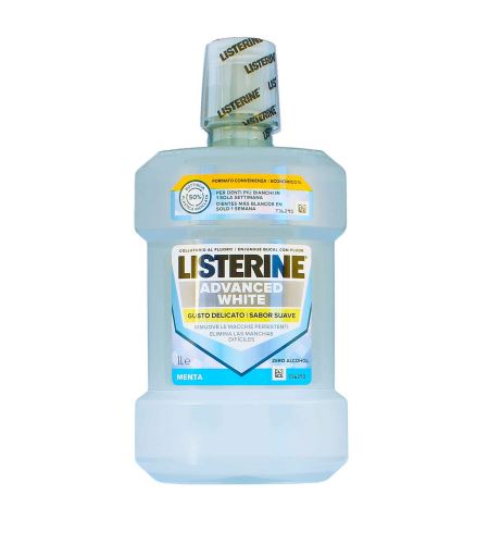 Listerine Advanced White Mild Taste ústní voda s bělicím účinkem 1000 ml