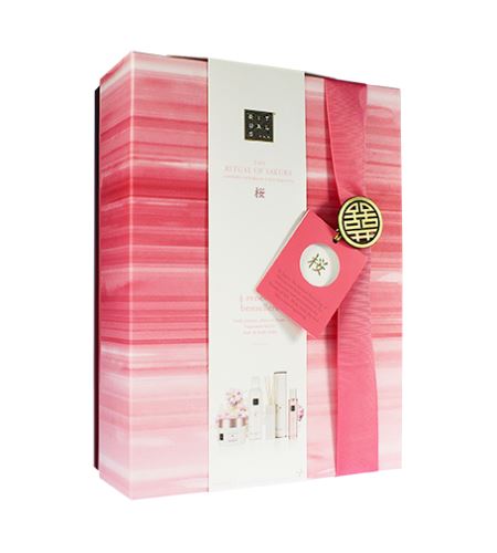 Rituals The Ritual Of Sakura dárková sada sprchová pěna 200 ml + tělový krém 200 ml + sprej na vlasy a tělo 50 ml + mini vonné tyčinky 50 ml
