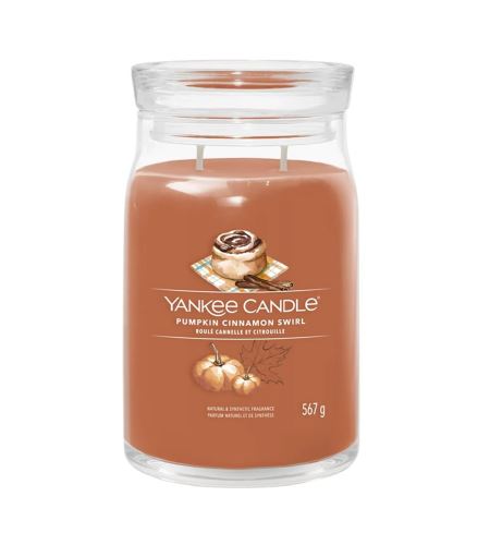 Yankee Candle Pumpkin Cinnamon Swirl signature svíčka velká 567 g
