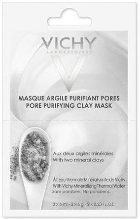 Vichy Pore Purifying Clay Mask cleansing clay face mask 2x6 ml