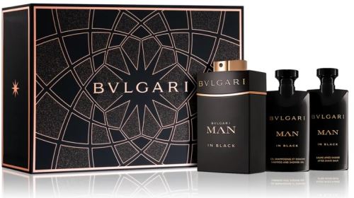 Bvlgari Man In Black dárková sada pro muže parfémovaná voda 60 ml + balzám po holení 40 ml + sprchový gel 40 ml