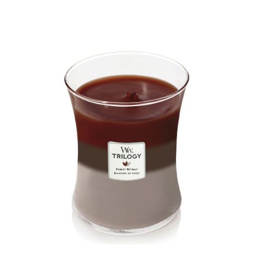 WoodWick Trilogy Forest Retreat vonná svíčka s dřevěným knotem 275 g