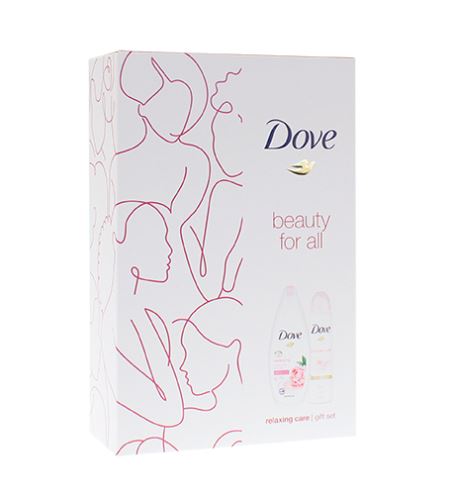 Dove Relaxing Care dárková sada sprchový gel Renewing 250 ml + antiperspirant sprej Powder Soft 150 ml