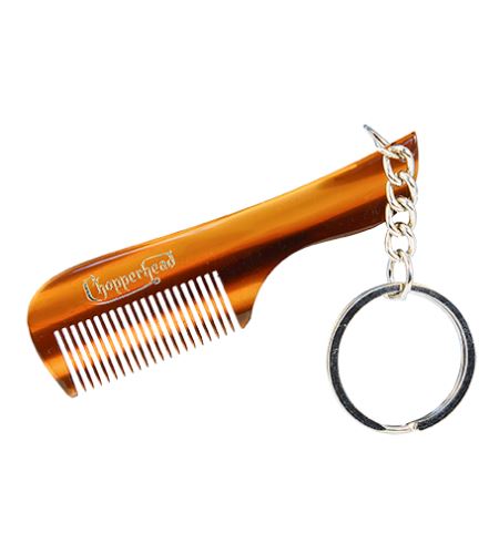 Chopperhead Moustache & Beard Comb With Key Ring klíčenka