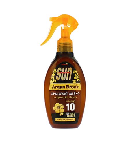 Vivaco Sun Argan Bronz opalovací mléko s arganovým olejem SPF 10 200 ml
