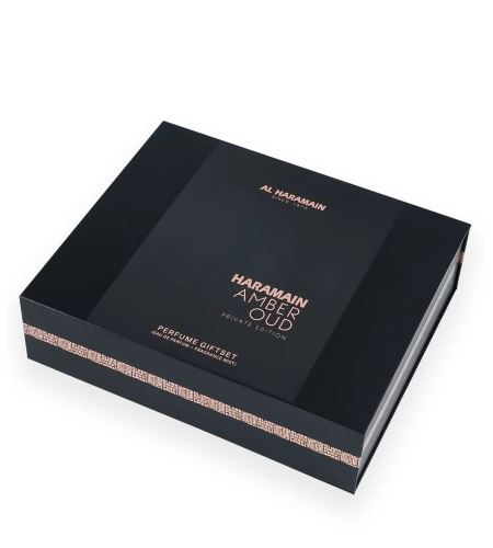 Al Haramain Amber Oud Private Edition dárková sada unisex parfémovaná voda 75 ml + parfémovaná voda 30 ml + tělová mlha 200 ml
