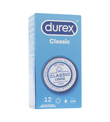 Durex Classic prezervatīvi 12 gab.