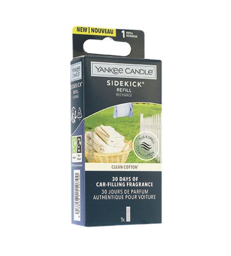 Yankee Candle Sidekick Clean Cotton náhradní náplň vůně do auta