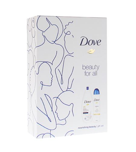 Dove Nourishing Beauty dárková sada sprchový gel Deeply Nourishing 250 ml + antiperspirant sprej Original 150 ml