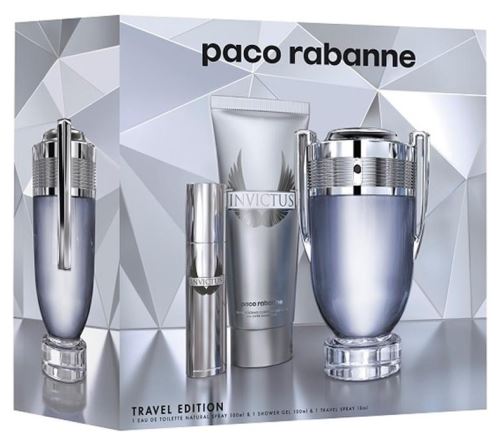 Paco Rabanne Invictus dárková sada pro muže toaletní voda 100 ml + toaletní voda 10 ml + sprchový gel 75 ml