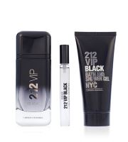 Carolina Herrera 212 Vip Black dárková sada pro muže parfémovaná voda 100 ml + parfémovaná voda 10 ml + sprchový gel 100 ml (1)