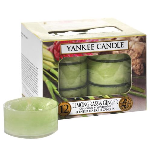 Yankee Candle Lemongrass & Ginger čajová svíčka 12 x 9,8 g