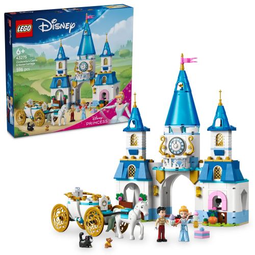 LEGO® │ Disney Princess 43275 Popelčin zámek a kočár s koňmi