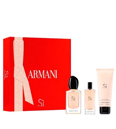 Giorgio Armani Sí dárková sada pro ženy parfémovaná voda 50 ml + parfémovaná voda 15 ml + tělové mléko 75 ml