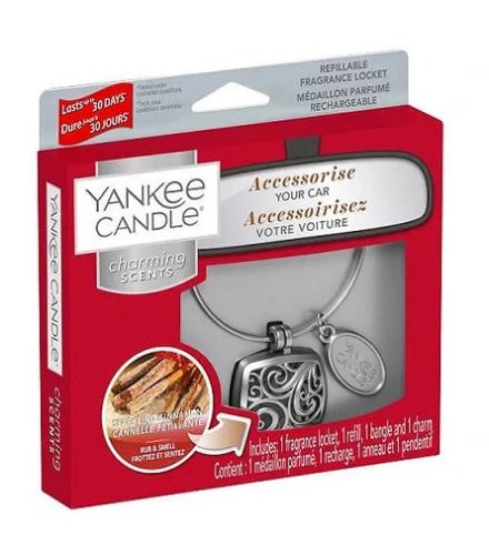 Yankee Candle Charming Scents Set Square Sparkling Cinnamon vůně do auta 90 g