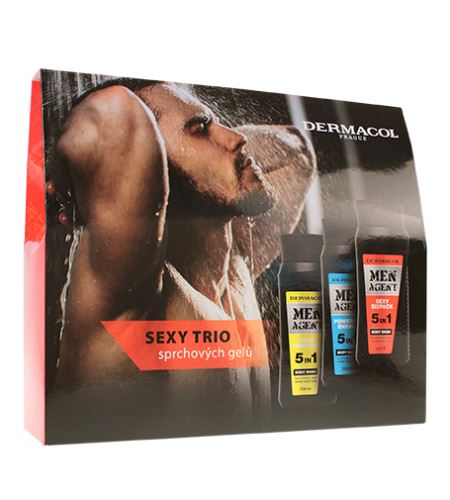 Dermacol Men Agent dárková sada sprchový gel Sexy Sixpack 250 ml + sprchový gel Powerful Energy 250 ml + sprchový gel Total Freedom 250 ml