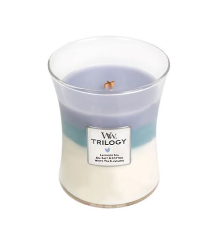 WoodWick Calming Retreat vonná svíčka s dřevěným knotem 275 g