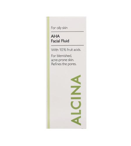 Alcina AHA Facial Fluid 10% jemný chemický peeling pro mastnou až smíšenou pleť 50 ml