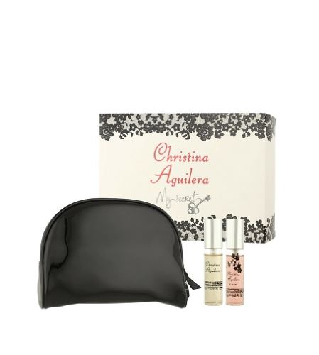 Christina Aguilera My Secret dárková sada Christina Aguilera pro ženy parfémovaná voda 10 ml + parfémovaná voda By Night 10 ml + kosmetická taštička