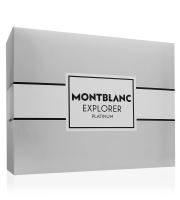 Montblanc Explorer Platinum dárková sada pro muže parfémovaná voda 100 ml + sprchový gel 100 ml + cestovní mini sprej 7,5 ml (1)