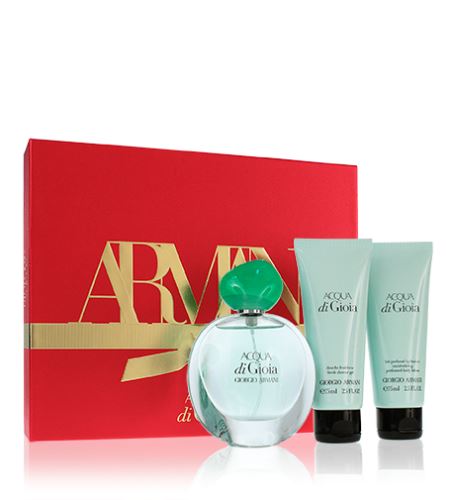 Giorgio Armani Acqua di Gioia dárková sada pro ženy parfémovaná voda 50 ml + tělové mléko 75 ml + sprchový gel 75 ml