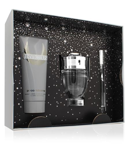 Rabanne Invictus dárková sada pro muže toaletní voda 50 ml + sprchový gel 100 ml + toaletní voda 10 ml
