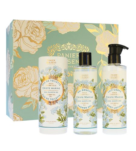 Panier Des Sens Stimulating Sea Samphire dárková sada pro ženy toaletní voda 50 ml + sprchový gel 250 ml + tělové mléko 250 ml