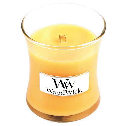 WoodWick Seaside Mimosa vonná svíčka s dřevěným knotem 85 g